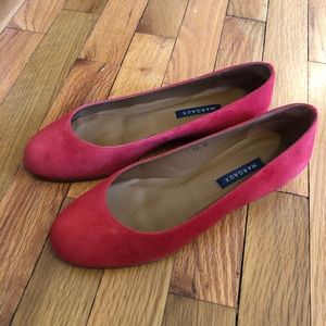 Margaux the classic red suede flats 38M